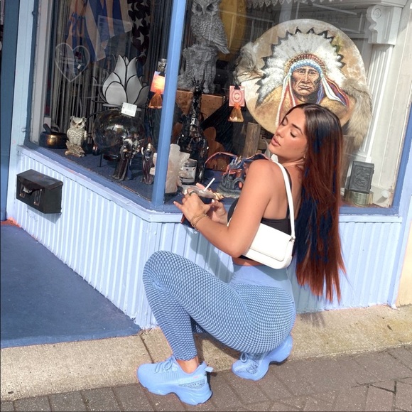 Steve Madden Shoes - Steve Madden Blue Athletic Shoes Maxima Glam Boyfriend Sneakers Rhinestones 7.5